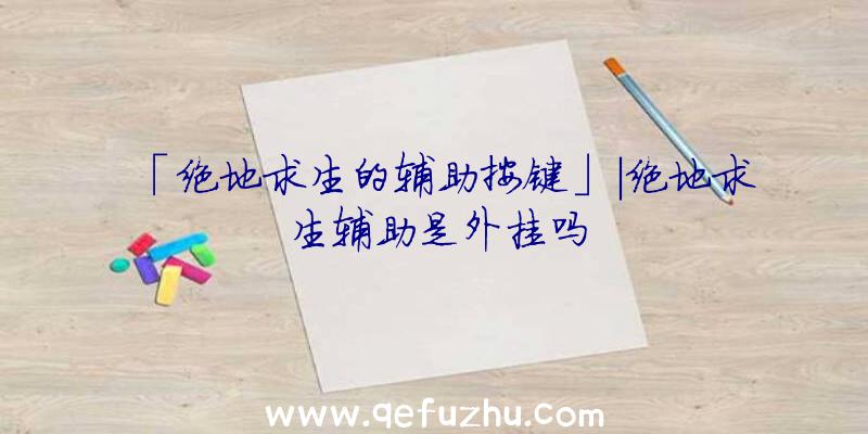 「绝地求生的辅助按键」|绝地求生辅助是外挂吗